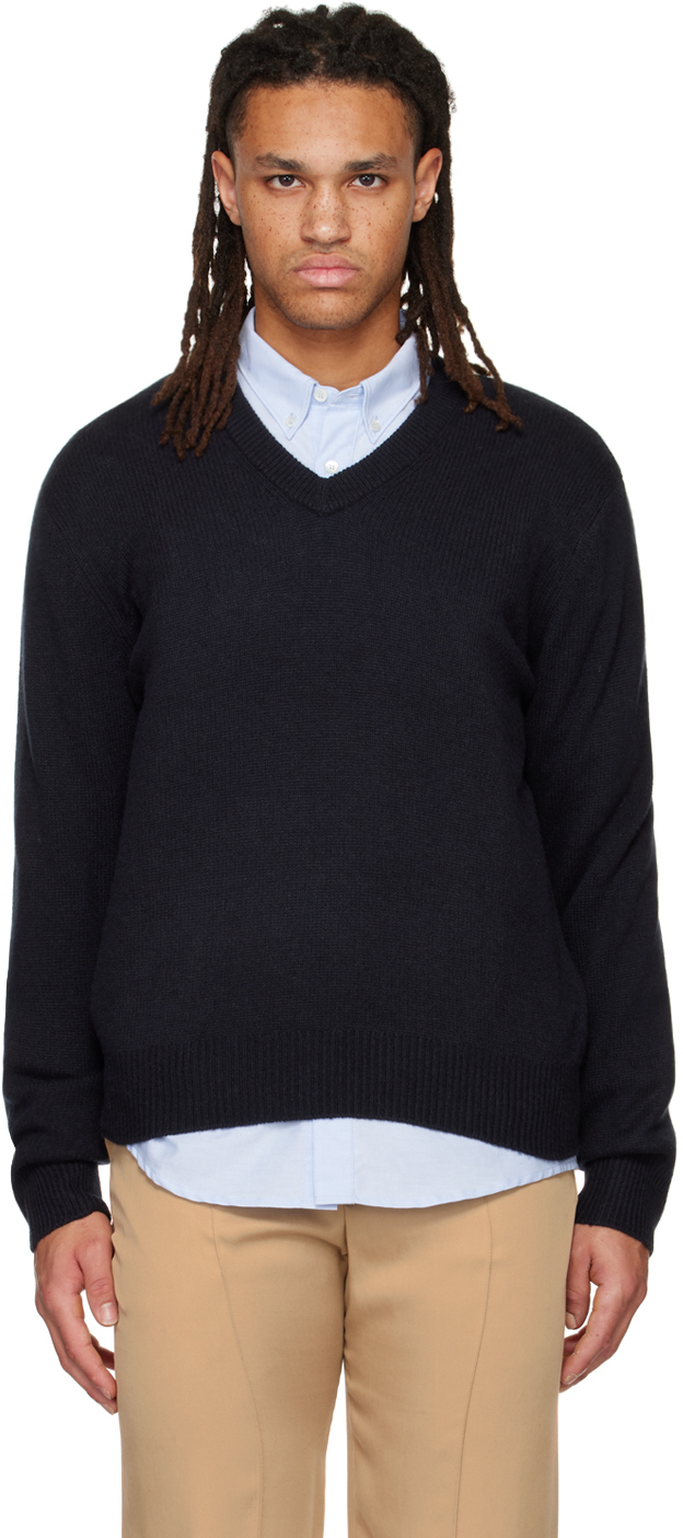 Navy V-Neck Sweater