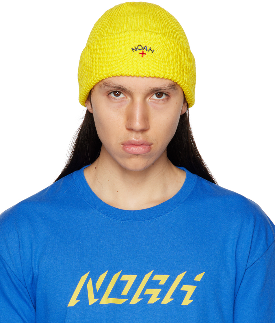 fup protest Op Noah: Yellow Core Logo Beanie | SSENSE