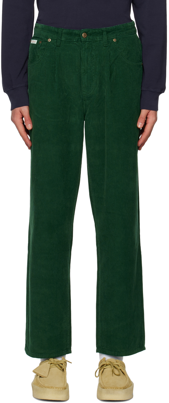 Noah: Green Pleated Trousers | SSENSE Canada