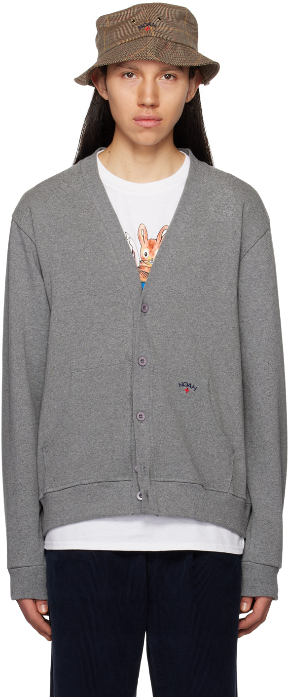 Gray Rugby Cardigan by Noah on Sale
