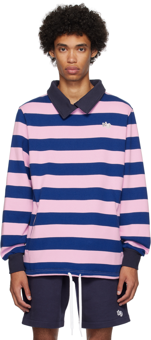 Noah Blue & Pink Puma Edition Polo In Pink Lavender