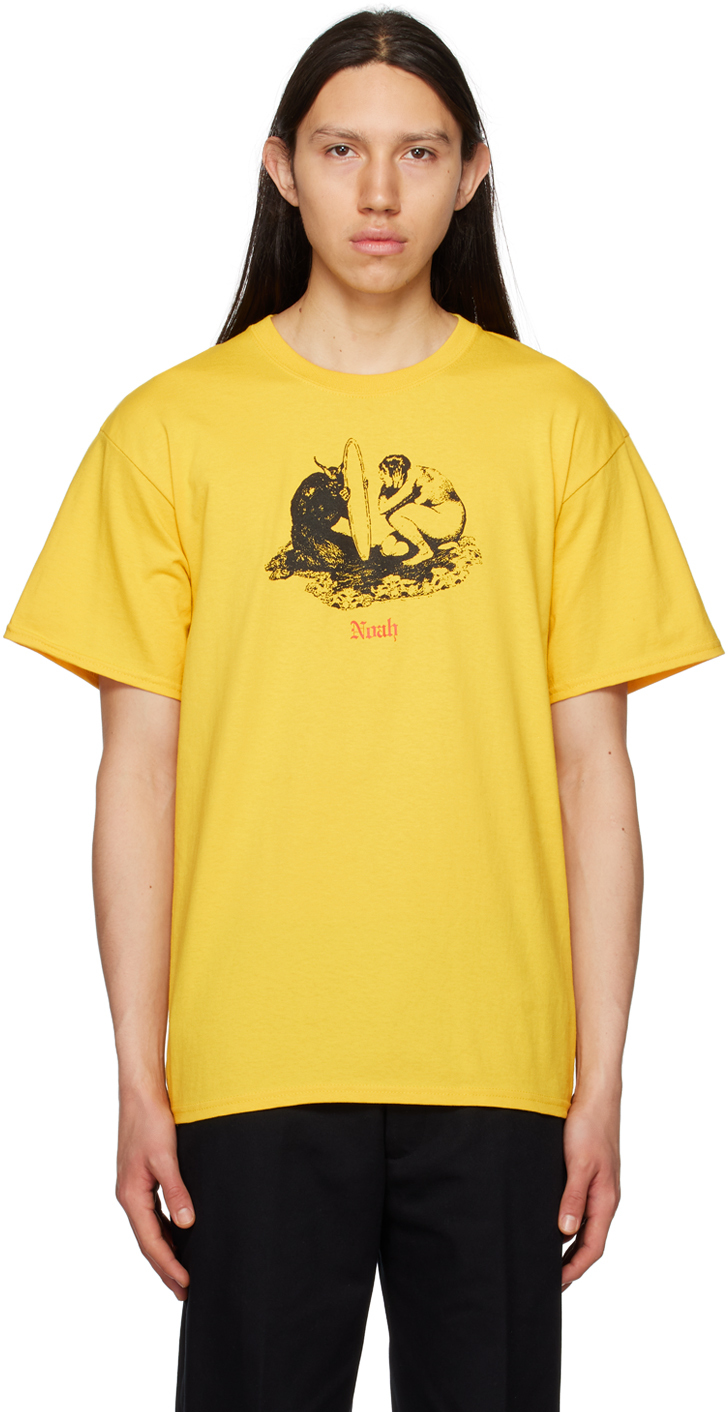 Noah Yellow Mirror Mirror T-shirt In Lemon Yellow