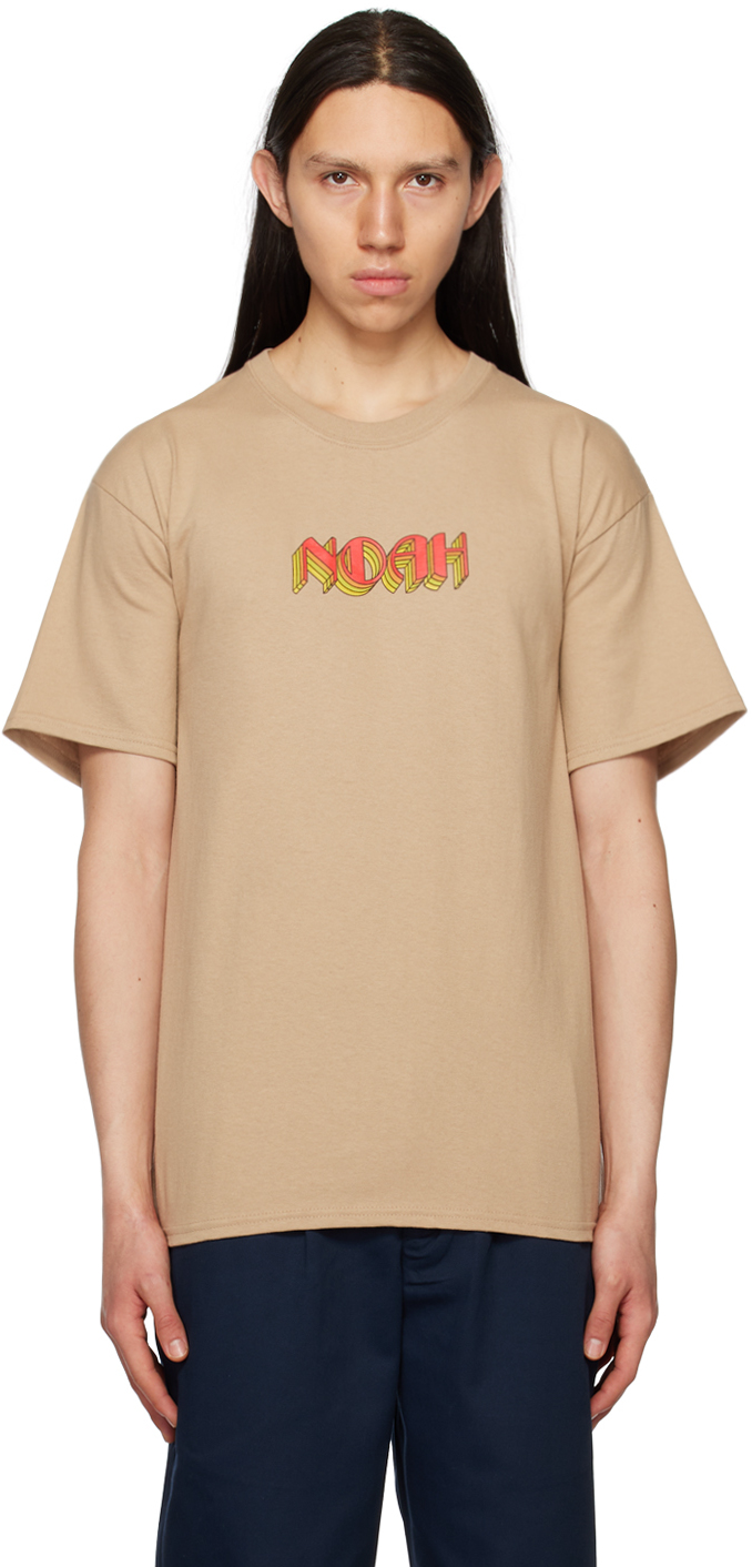 Noah Beige Stack T-shirt In Brown