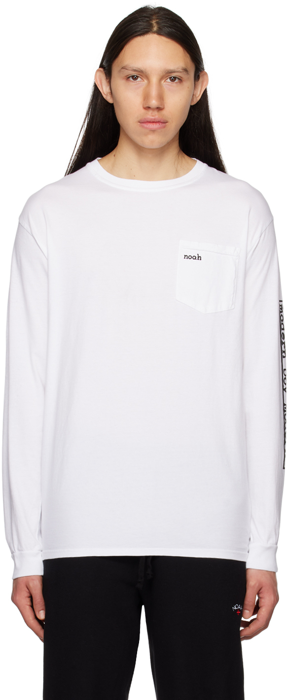 Noah White Modern Boy Long Sleeve T-shirt