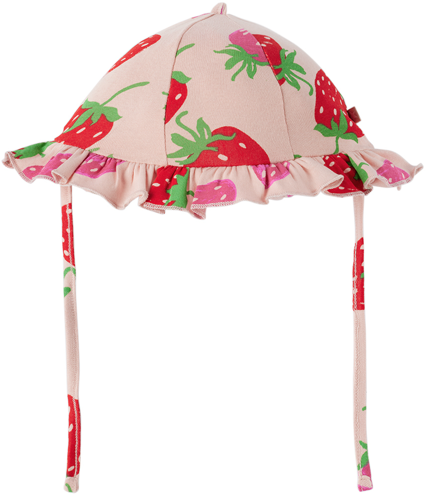 Molo Baby Pink Nizana Bucket Hat In 6752 Strawberries Mi