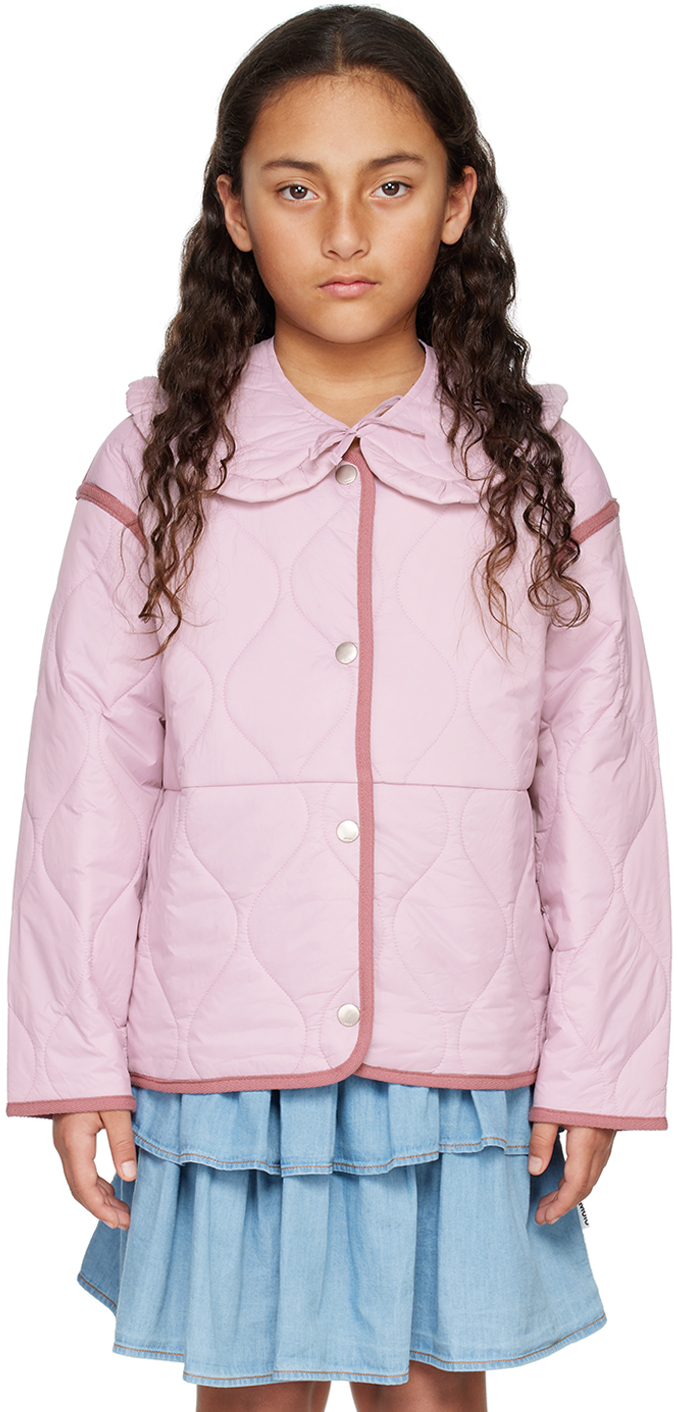 Molo Kids Pink Hailey Jacket In 8333 Blue Pink