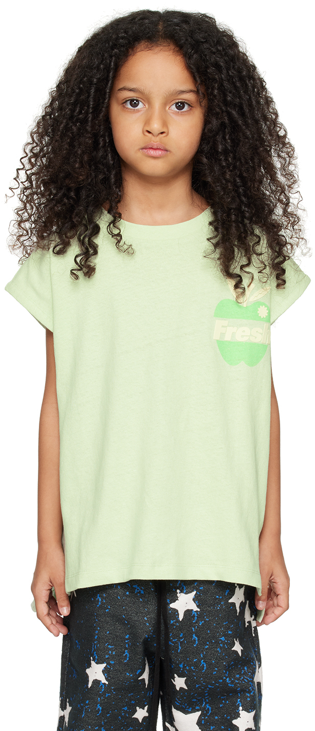 Molo Kids Green Rayla T-shirt In 8712 Pale Pear