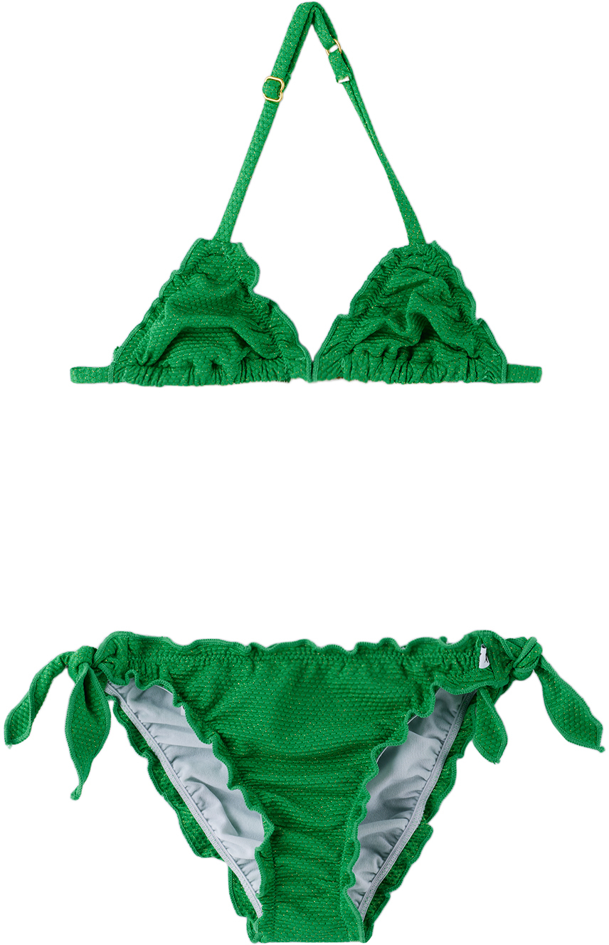 Molo Kids Green Neola Bikini In 8471 Green Bee