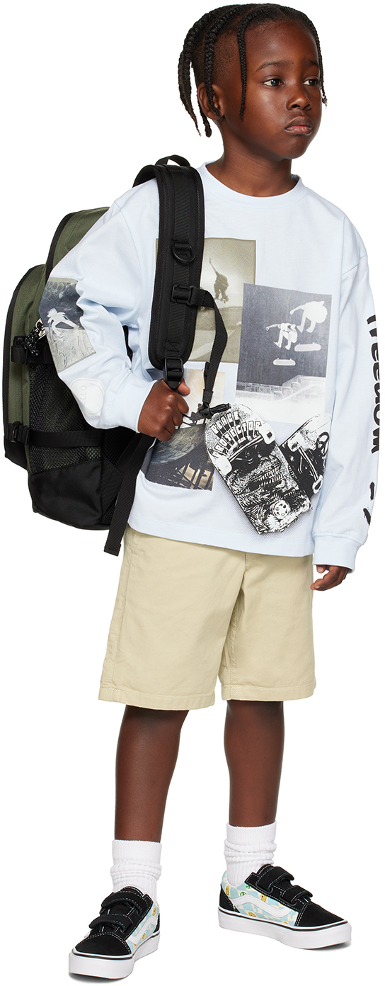 Molo Kids Khaki Alan Shorts In 8718 Overcast