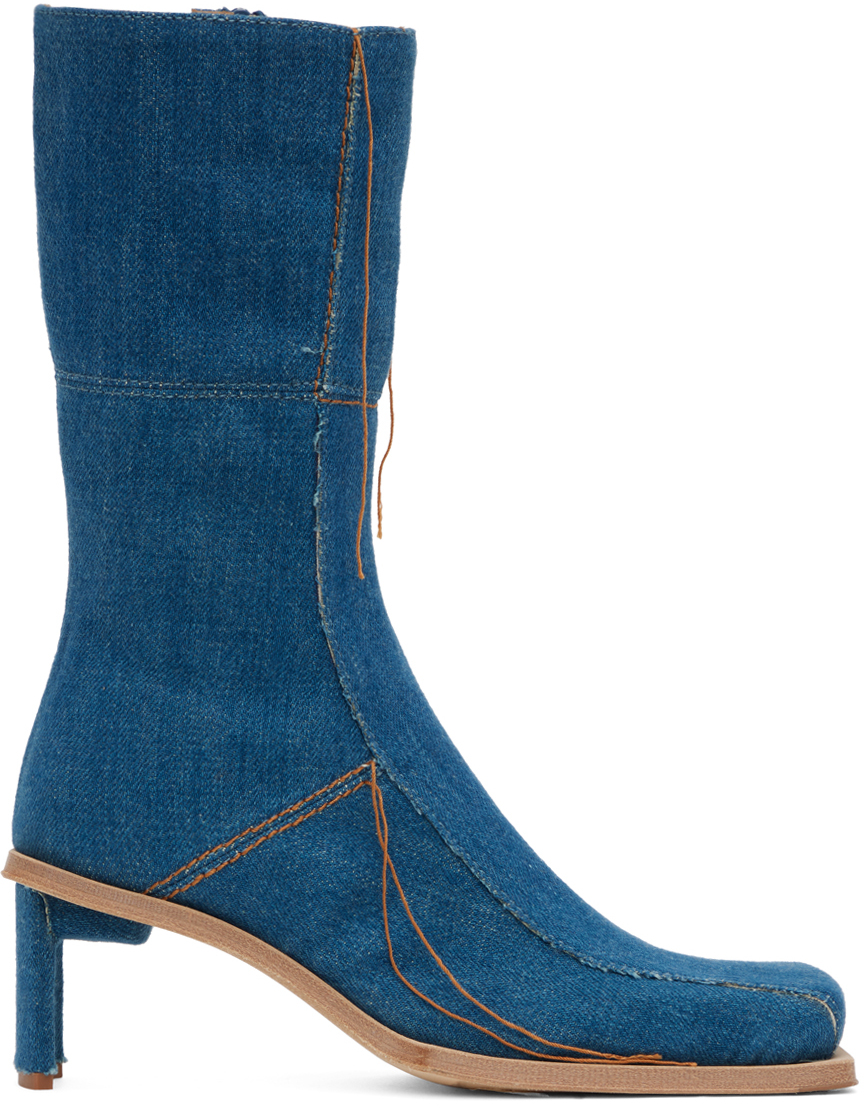 Blue Amparo Boots By Miista On Sale Blue Amparo Boots By Miista On Sale