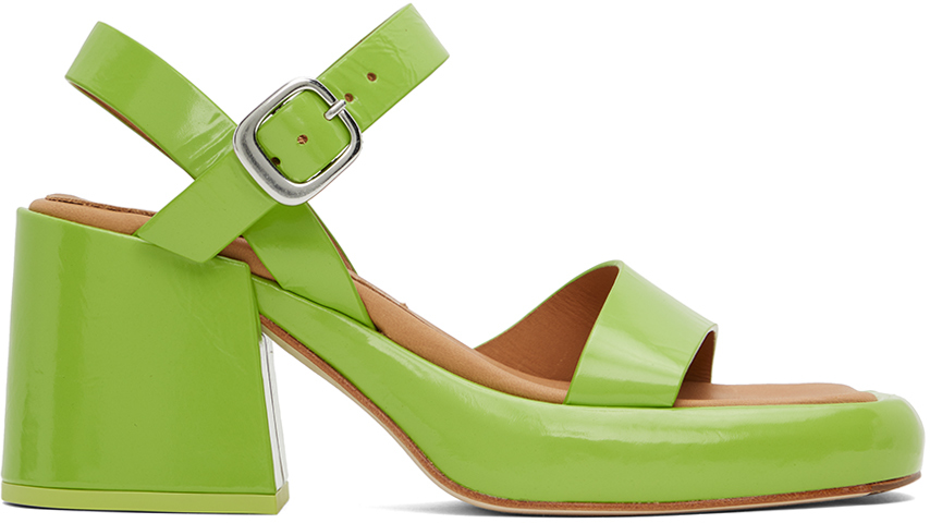 Miista Green Beverly Heeled Sandals