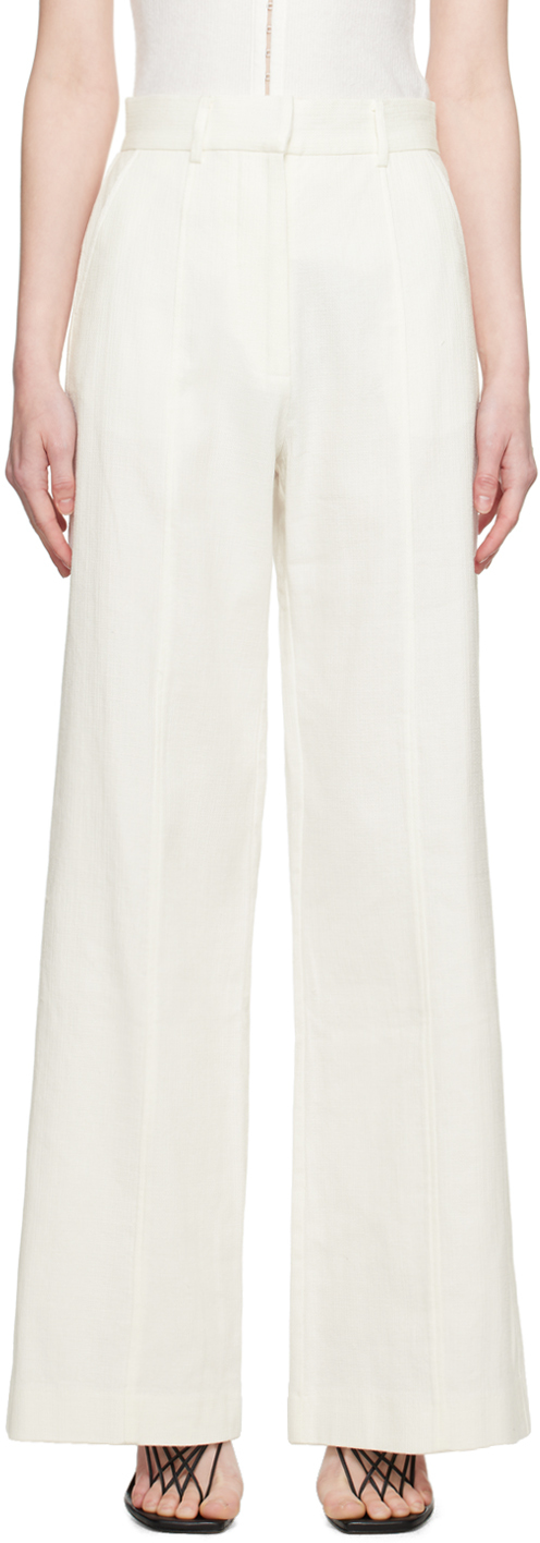 Shop Bec & Bridge White Manon Trousers In Ivory