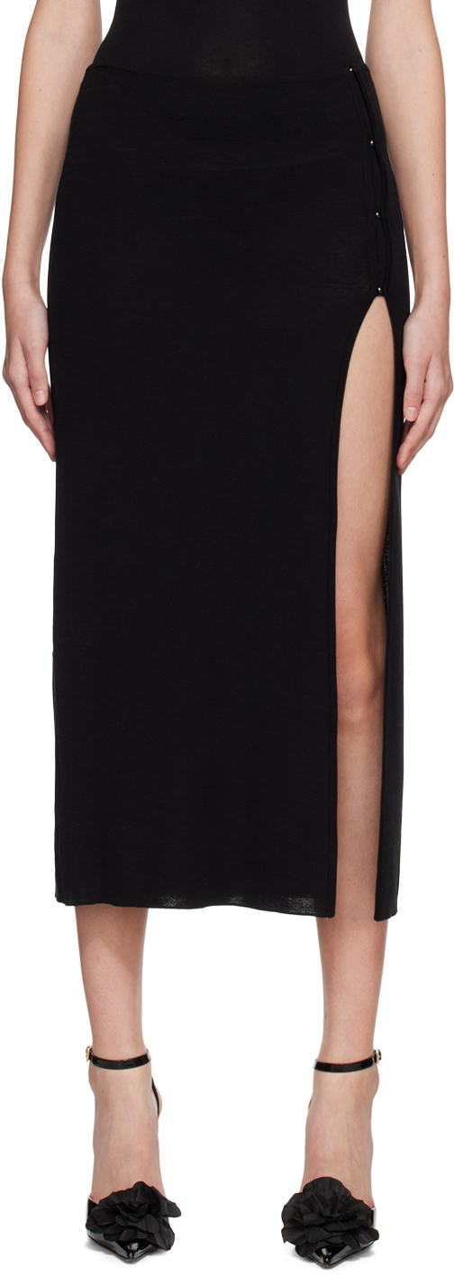 Black Sorrento Midi Skirt