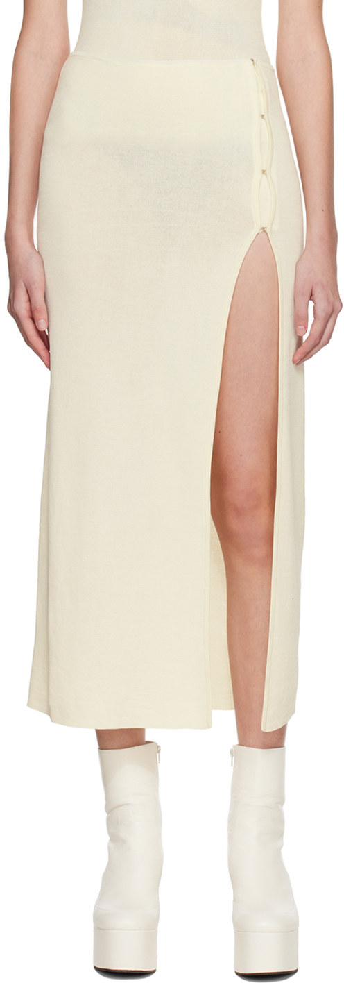 Bec & Bridge Off-white Sorrento Midi Skirt In Cream