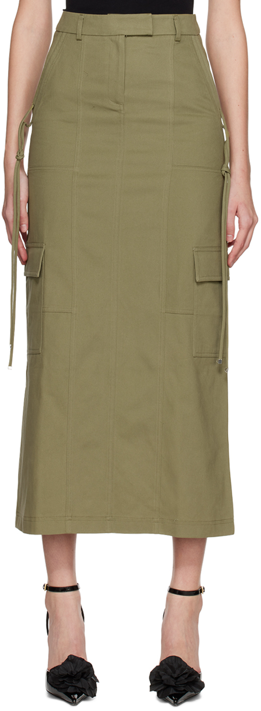 Bec + Bridge Khaki Rina Maxi Skirt