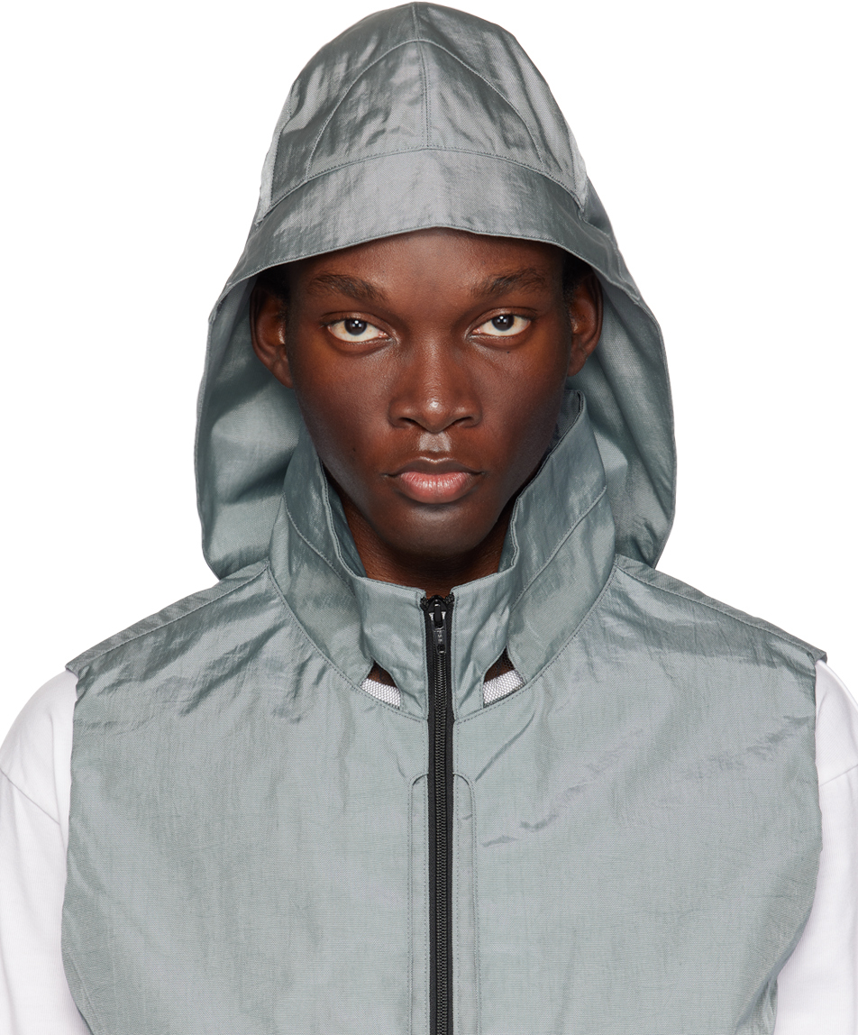 Gray Drawstring Bucket Hat