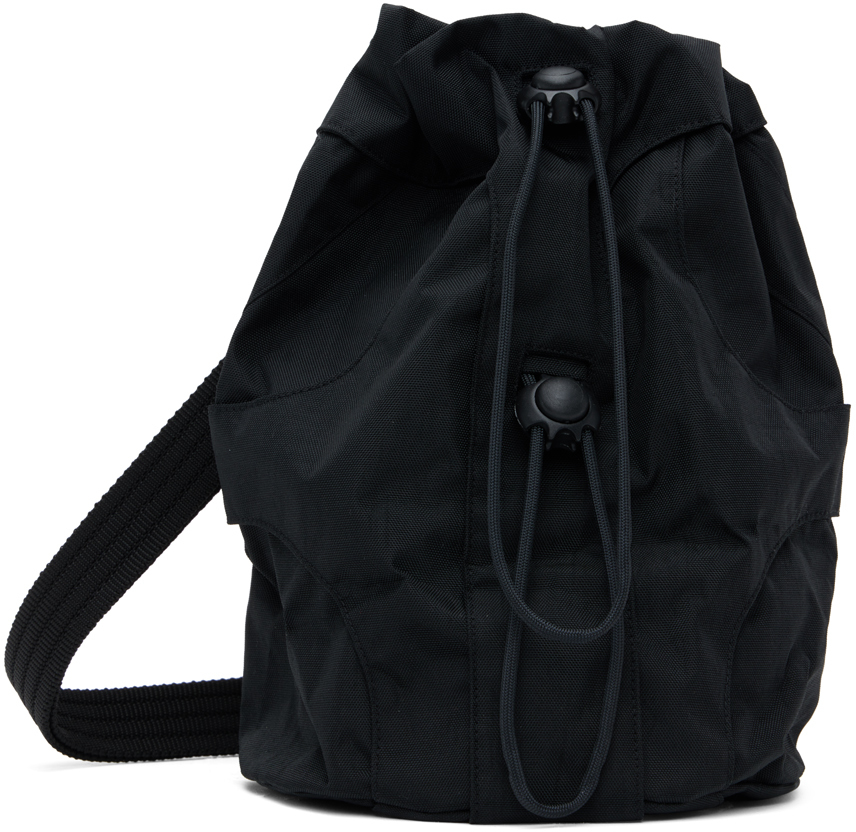 Hokita Black Intertwined Bag In Black Nylon