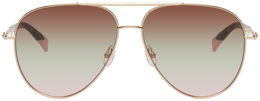 Missoni Gold Aviator Sunglasses