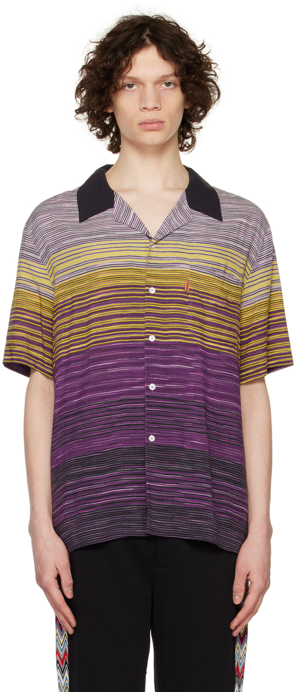 MISSONI PURPLE STRIPED SHIRT