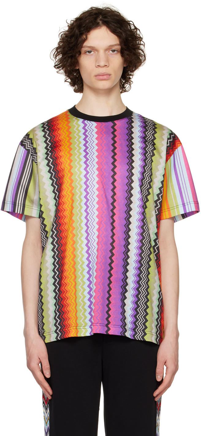 Missoni: Multicolor Chevron T-Shirt | SSENSE