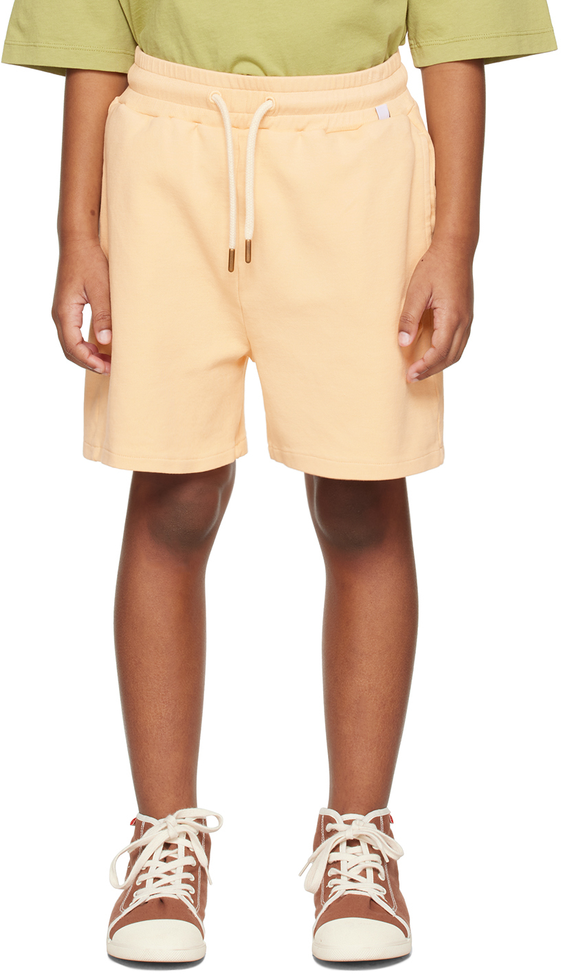 Repose Ams Kids Beige Drawstring Shorts In Summer Nude