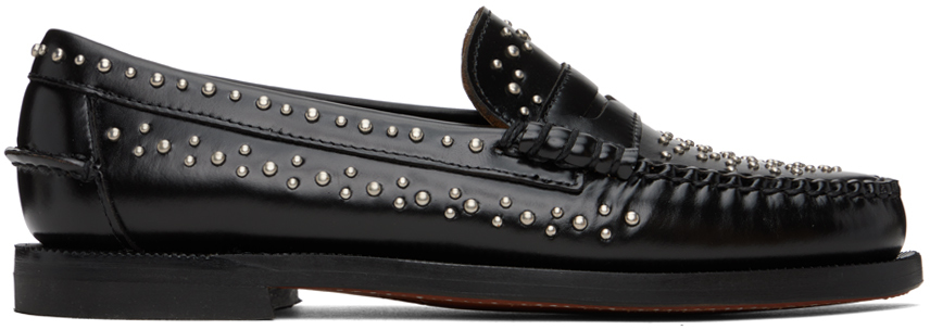 SEBAGO BLACK DAN STUDS LOAFERS