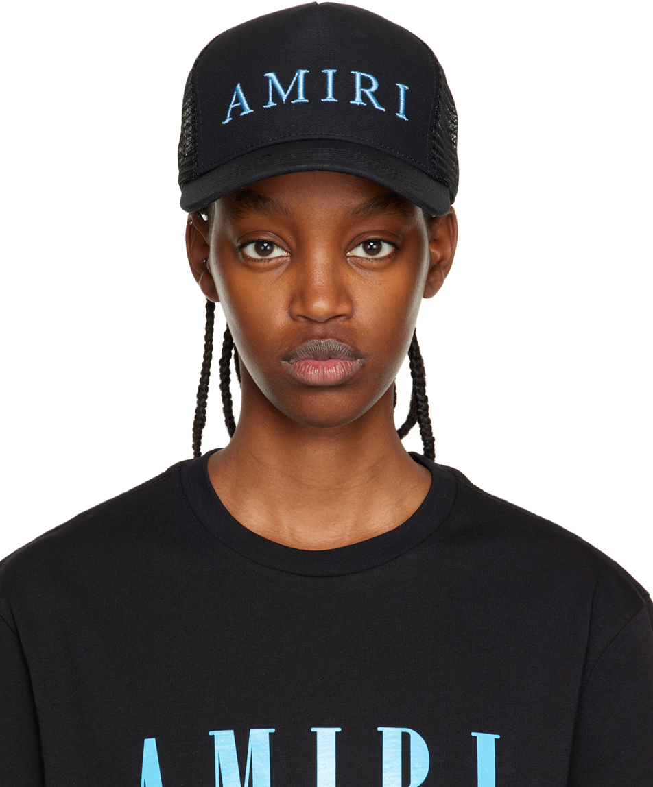 AMIRI Black 'Amiri' Trucker Cap