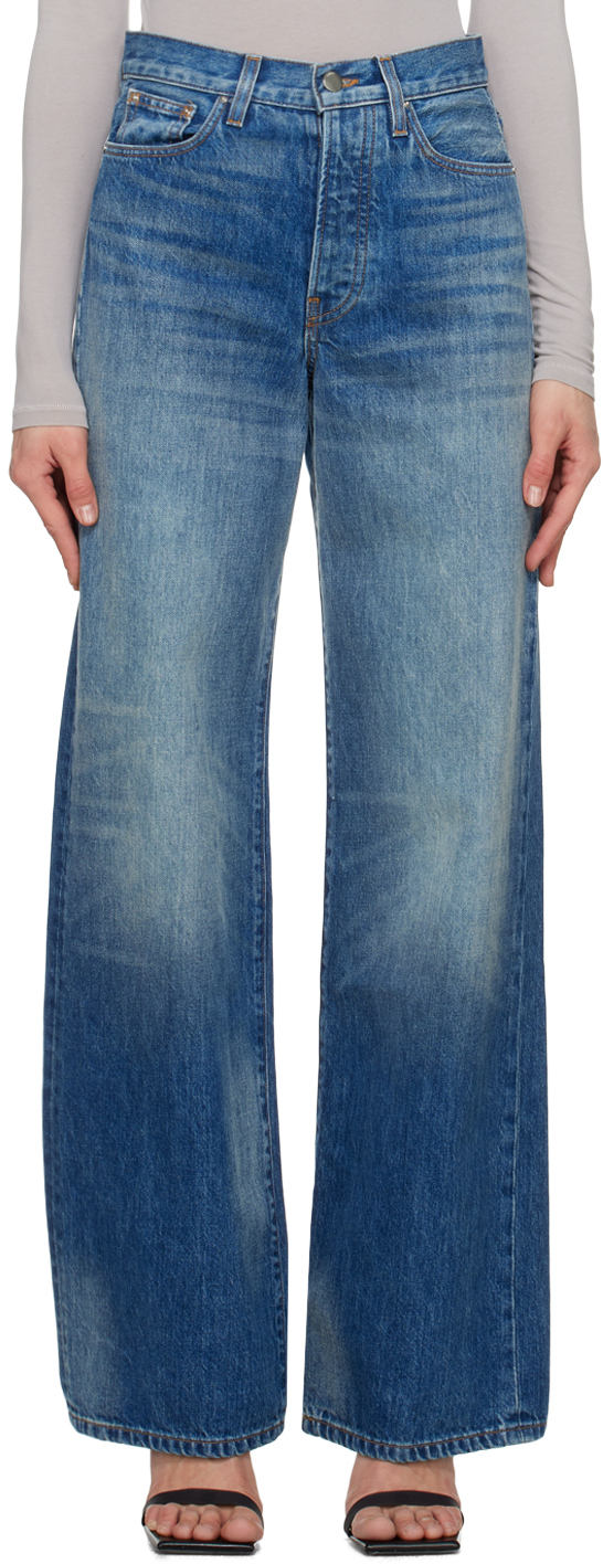 Blue Wide-Leg Jeans by AMIRI on Sale