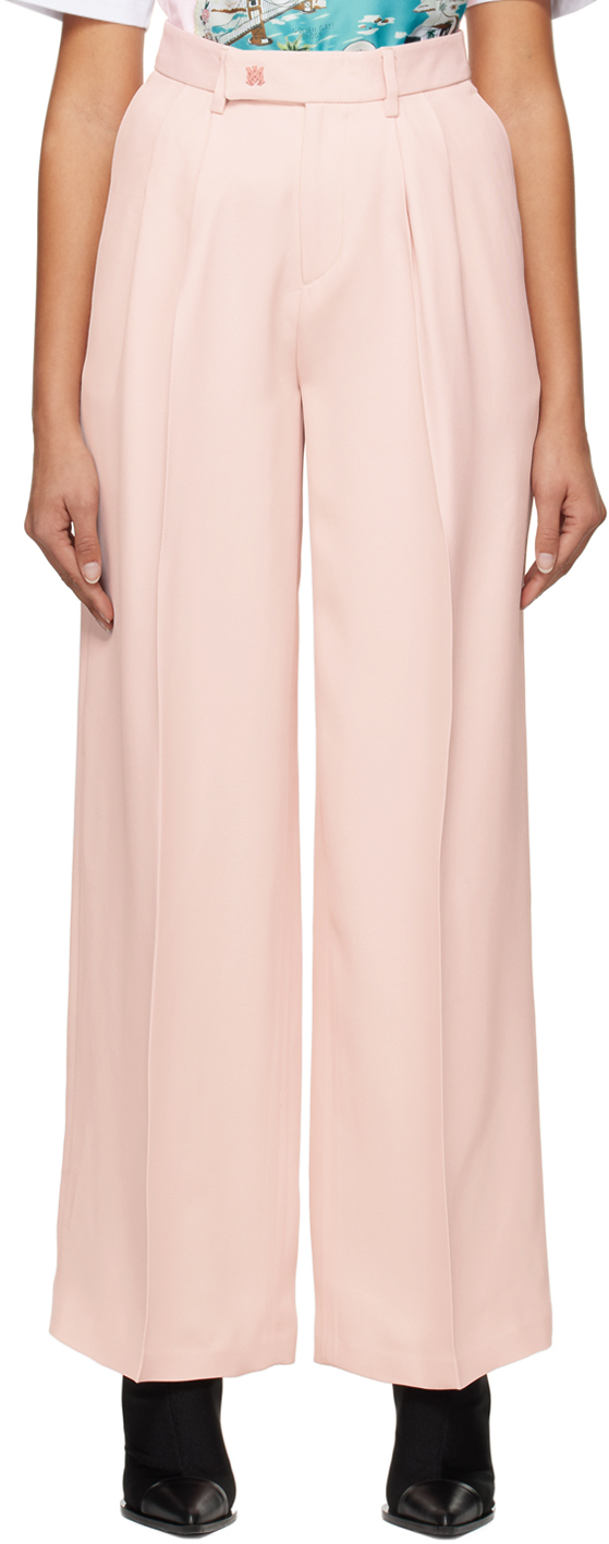 AMIRI Pink Double Pleated Trousers