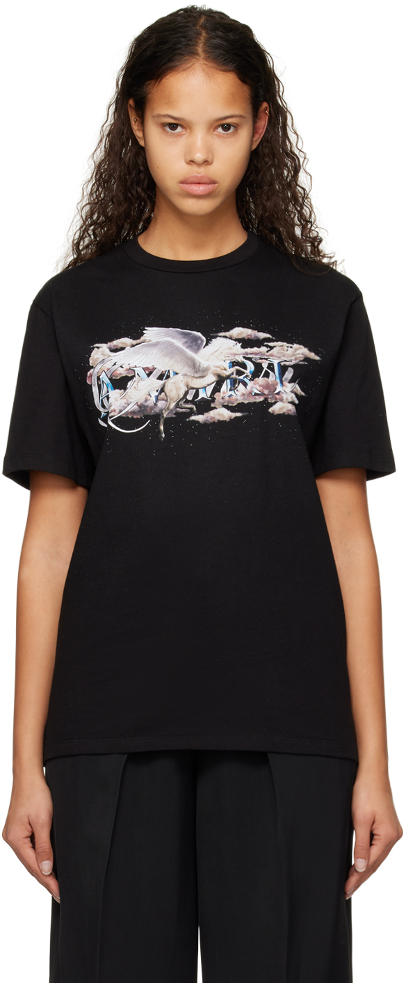 AMIRI Black Pegasus Script T-Shirt