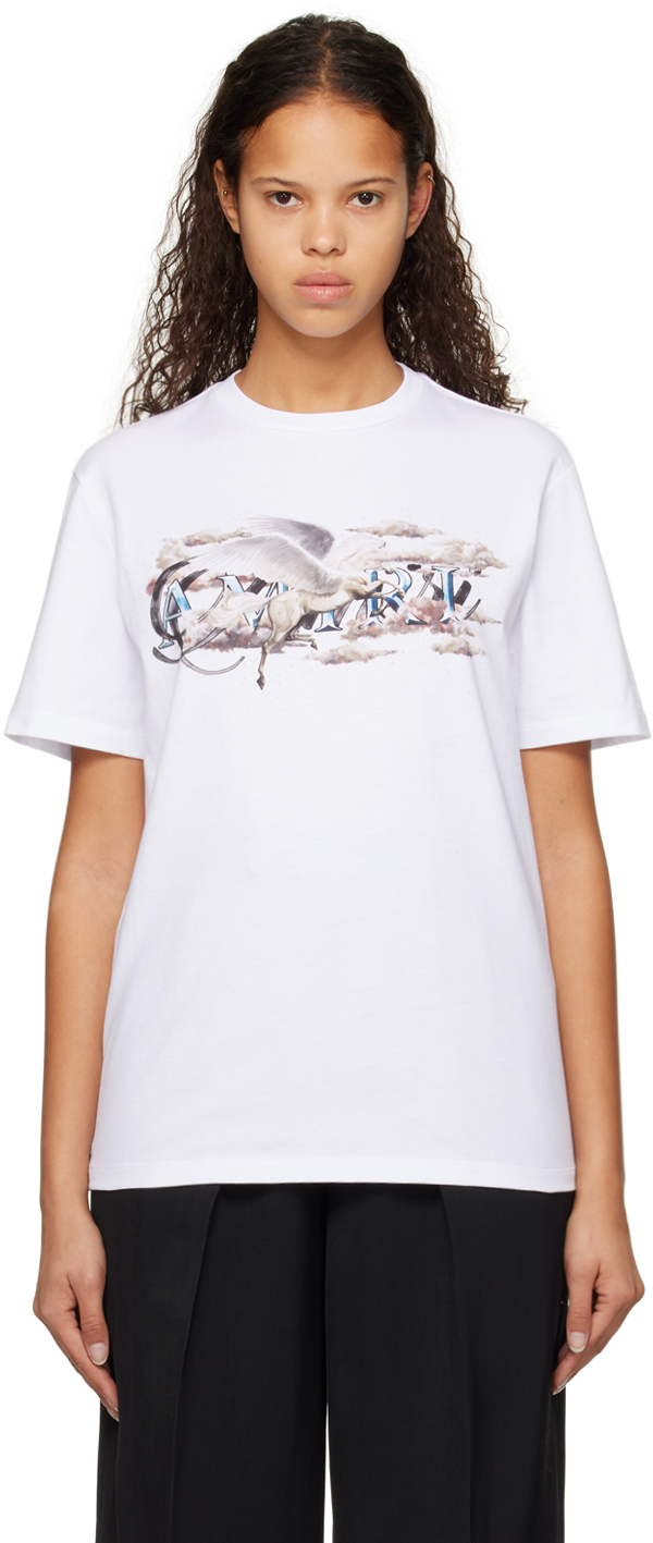 AMIRI White Pegasus Script T-Shirt