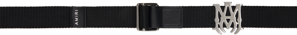 AMIRI Black MA Logo Skater Belt