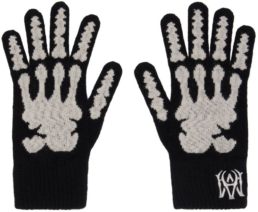 Saint laurent skeleton gloves sale