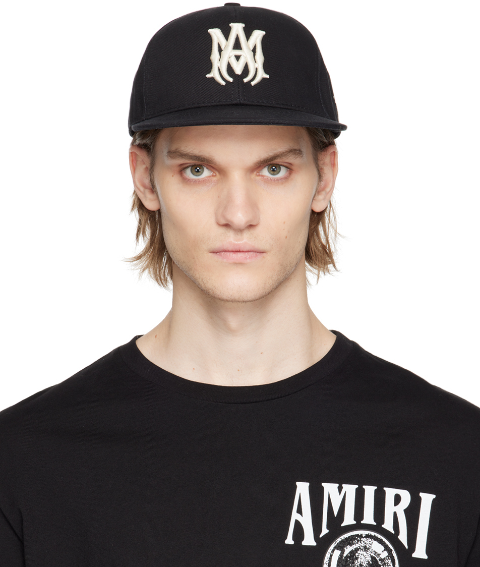 Black 'M.A.' Fitted Cap by AMIRI on Sale