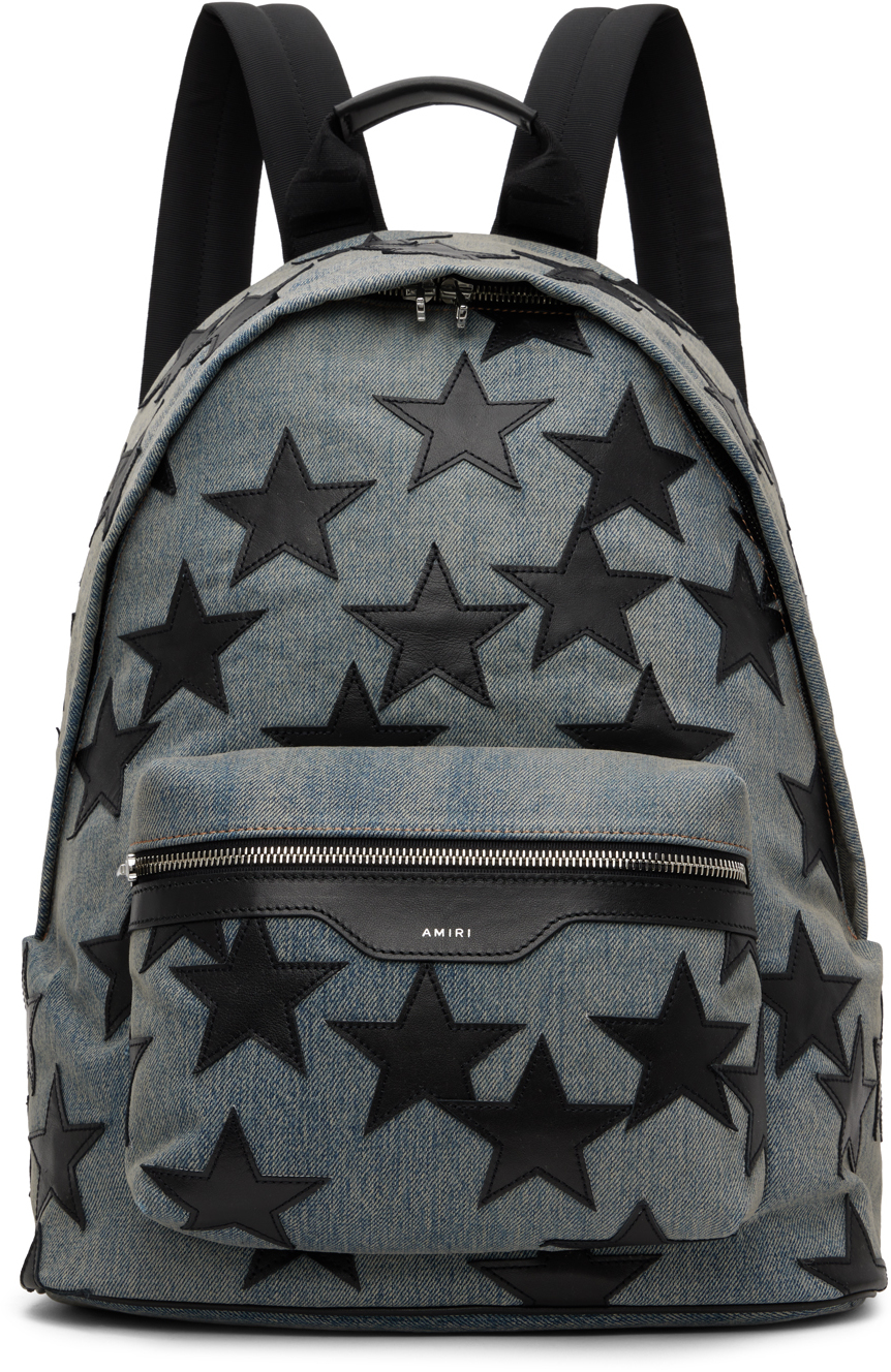 Amiri Blue Classic Backpack In Clay Indigo / Black-