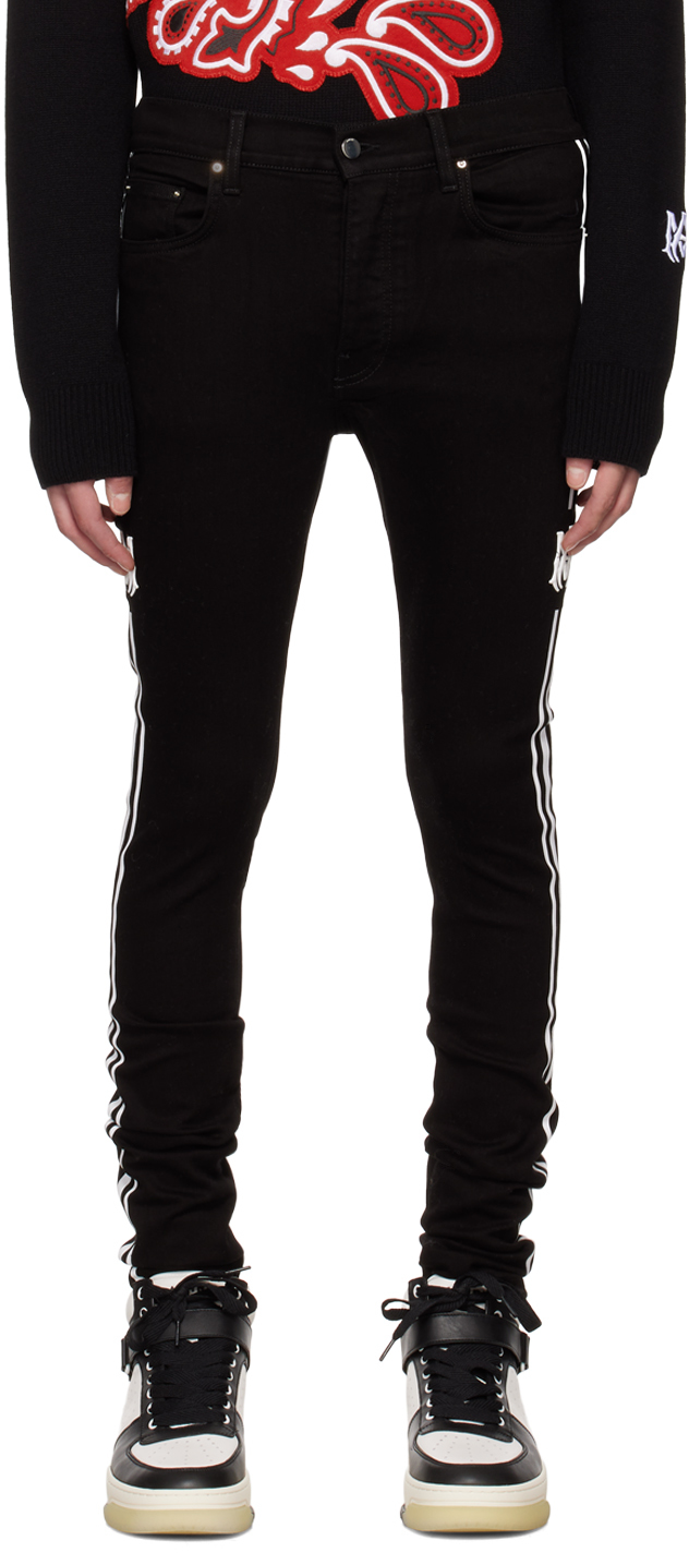 AMIRI: Black MA Track Jeans | SSENSE UK