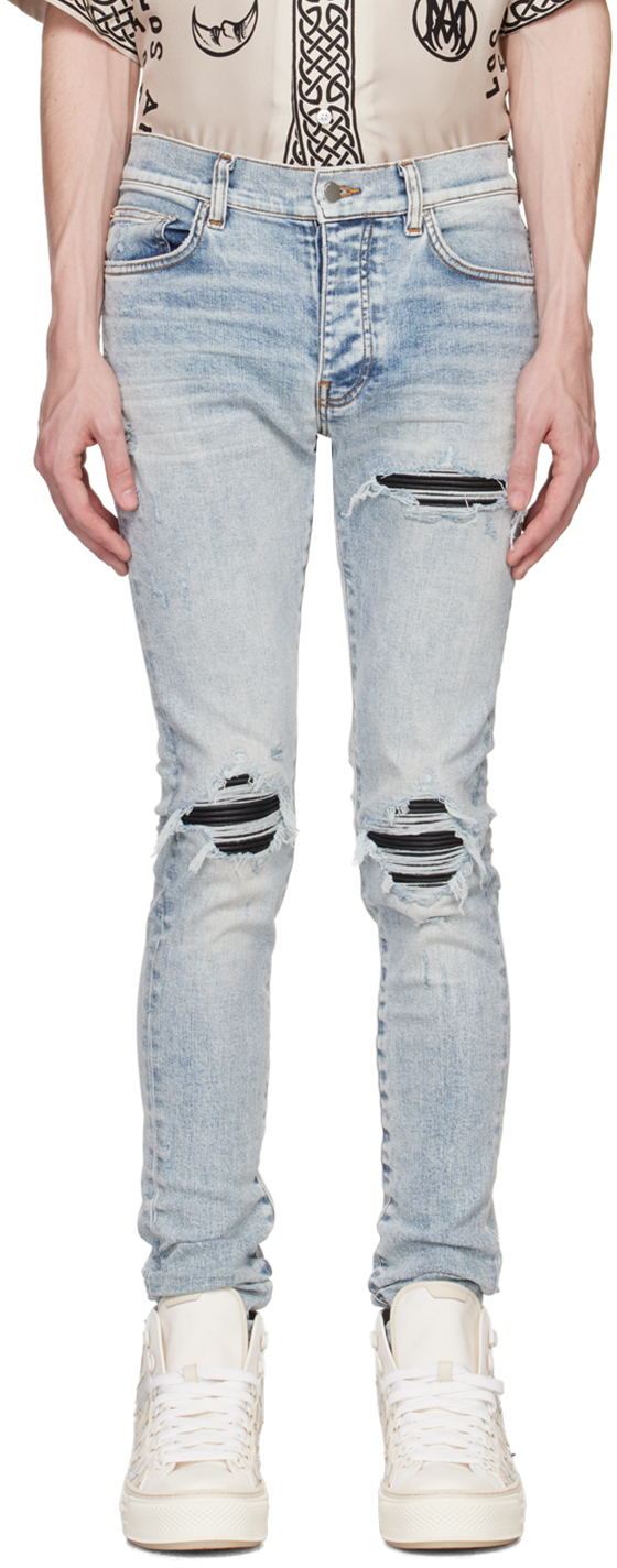 Amiri Blue Mx1 Jeans In Stone Indigo-12 oz I