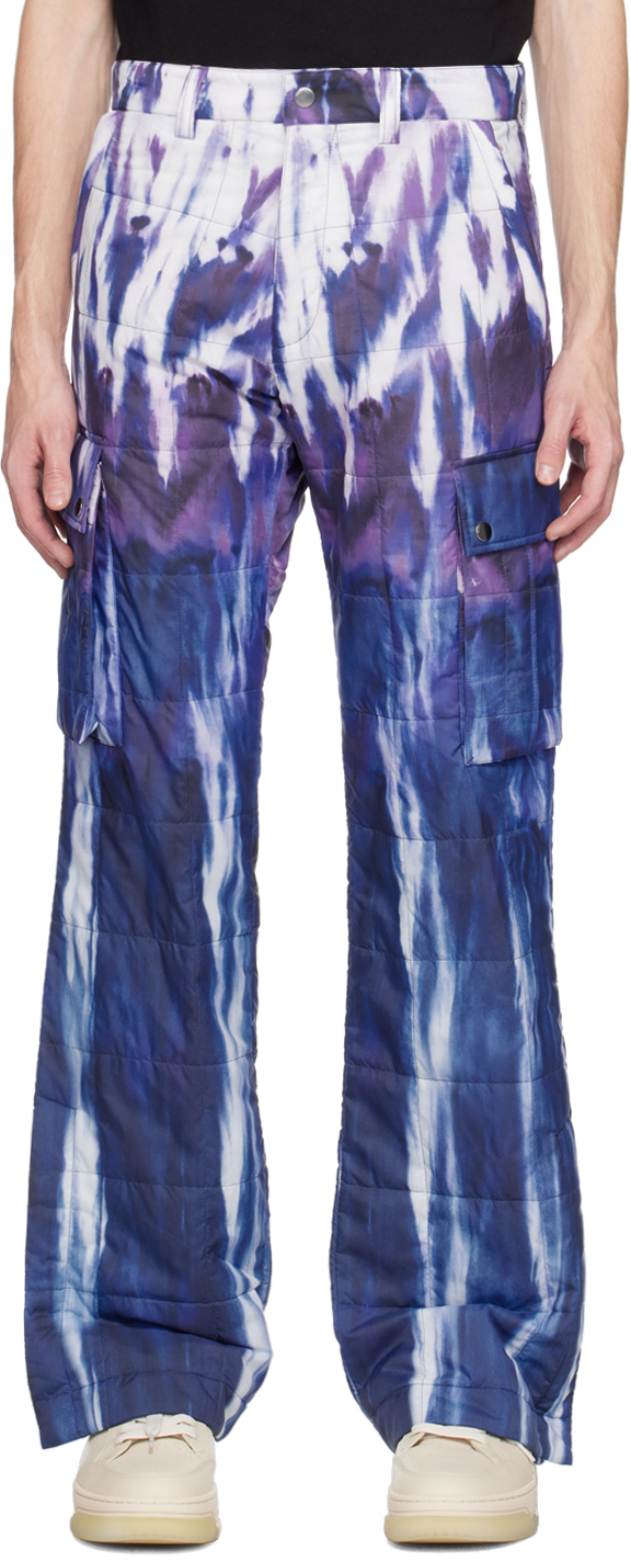 Amiri - Cargo Quilted Pants - Blue, Purple, White
