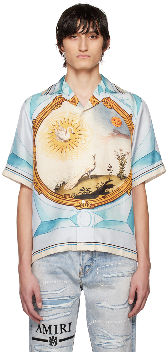 AMIRI Multicolor Landscape Frame Bowling Shirt