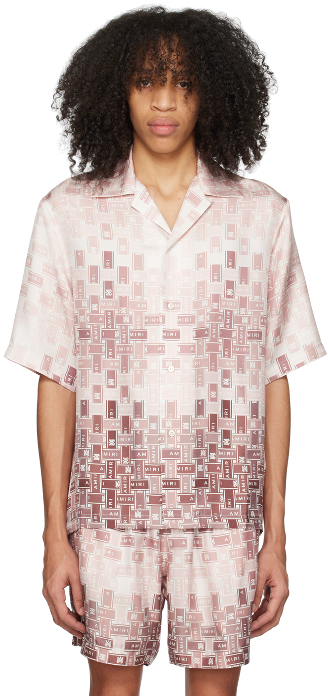 AMIRI: Pink Gradient Tape Shirt | SSENSE