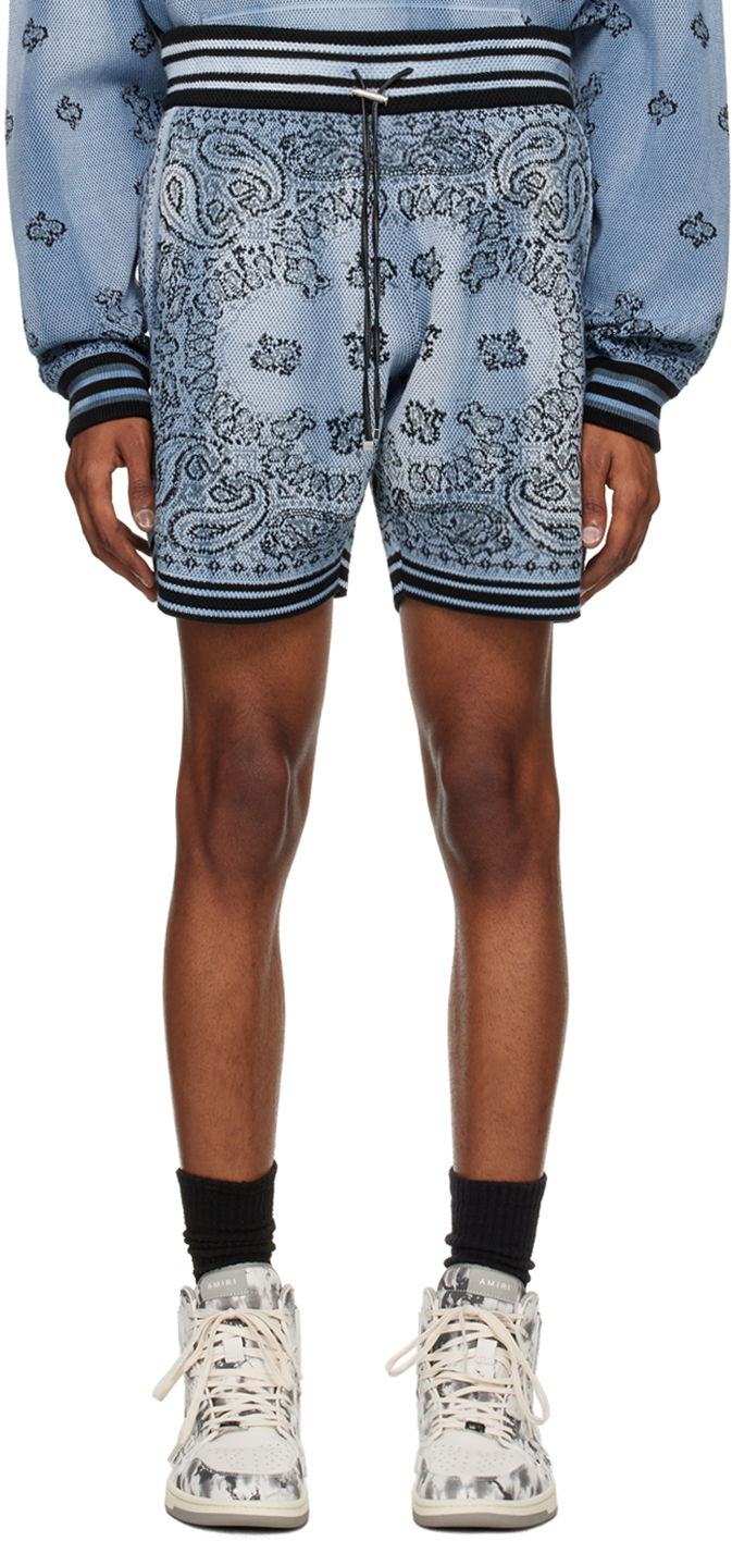 AMIRI Bandana Shorts Blue Men's - FW22 - US