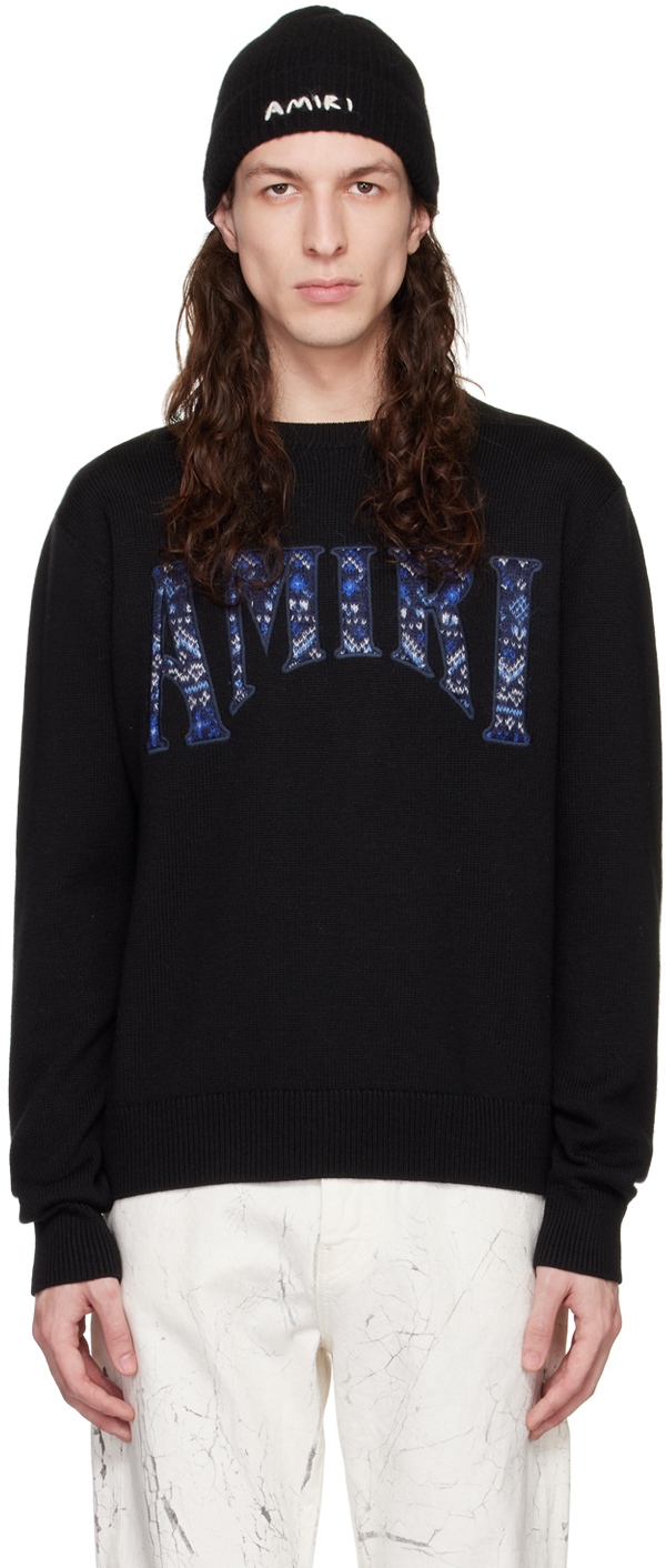 Shop Amiri Black '' Sweater In Black-mohair Alpaca