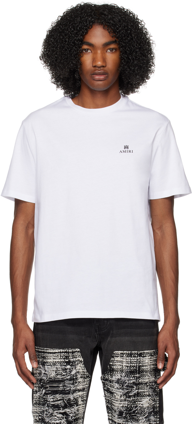 Amiri Logo-print Supima Cotton-jersey T-shirt In White