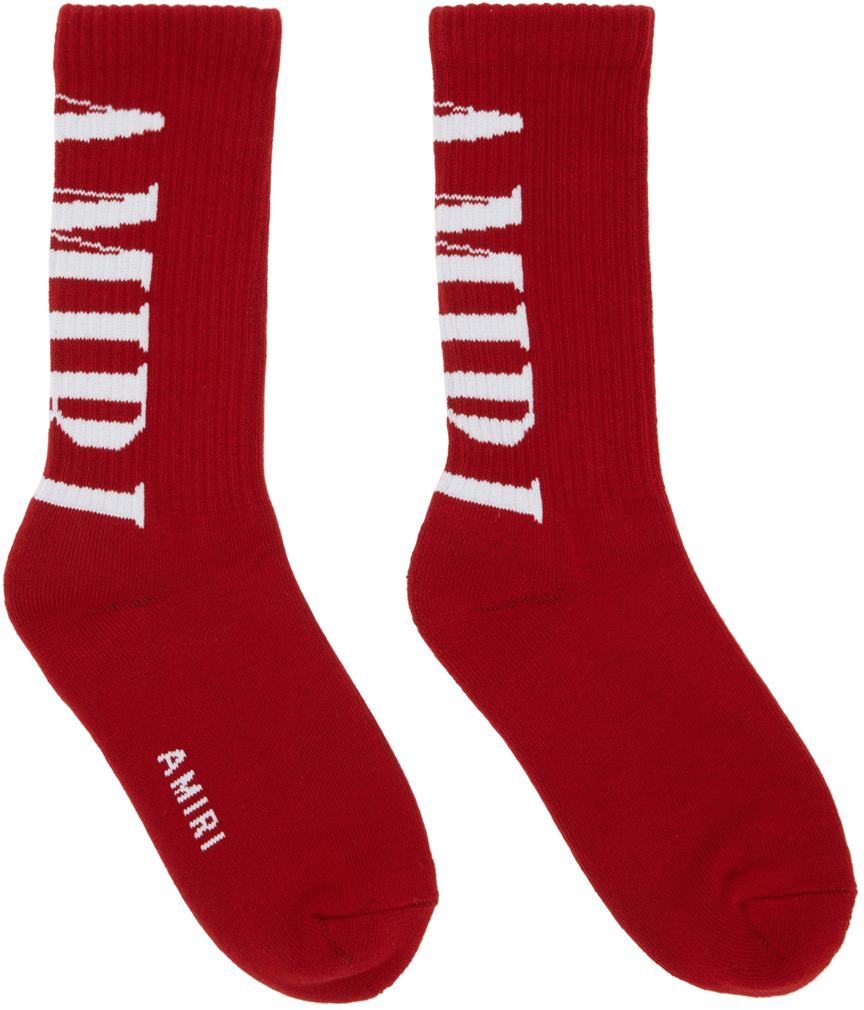 AMIRI Red Core Logo Socks