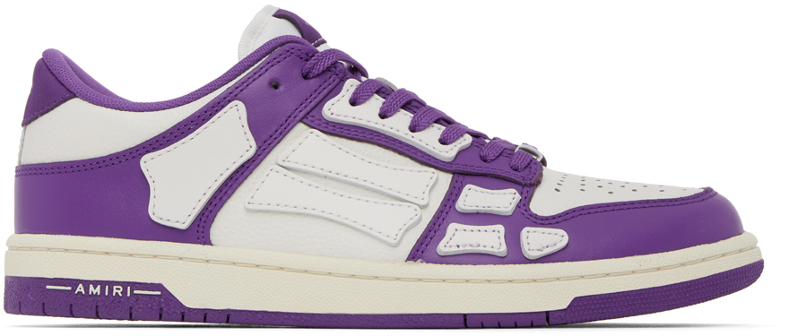 AMIRI Purple & White Skel Low Sneakers