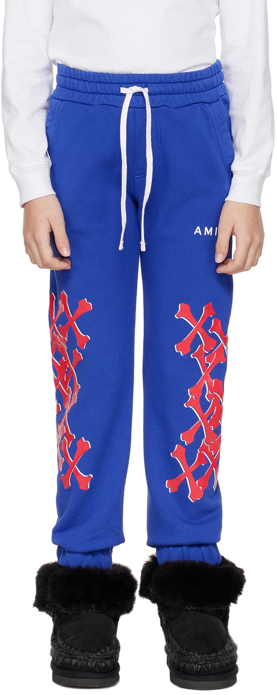 Amiri Kids Blue Bones Graphic Sweatpants