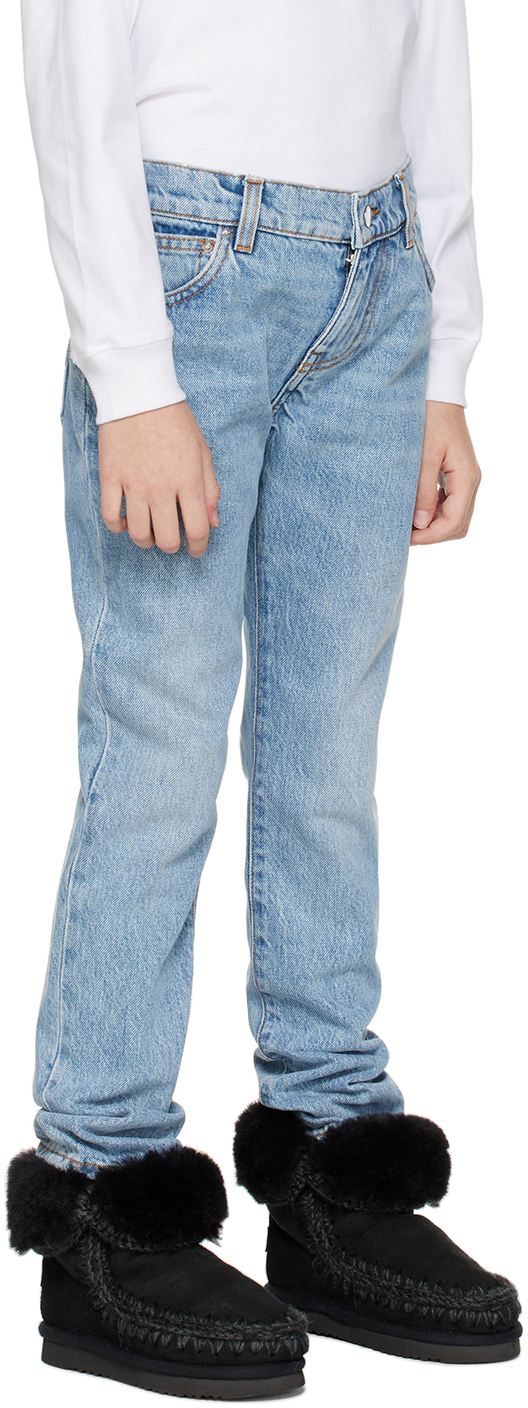 Amiri Kids Blue Stack Jeans In Lt Denim