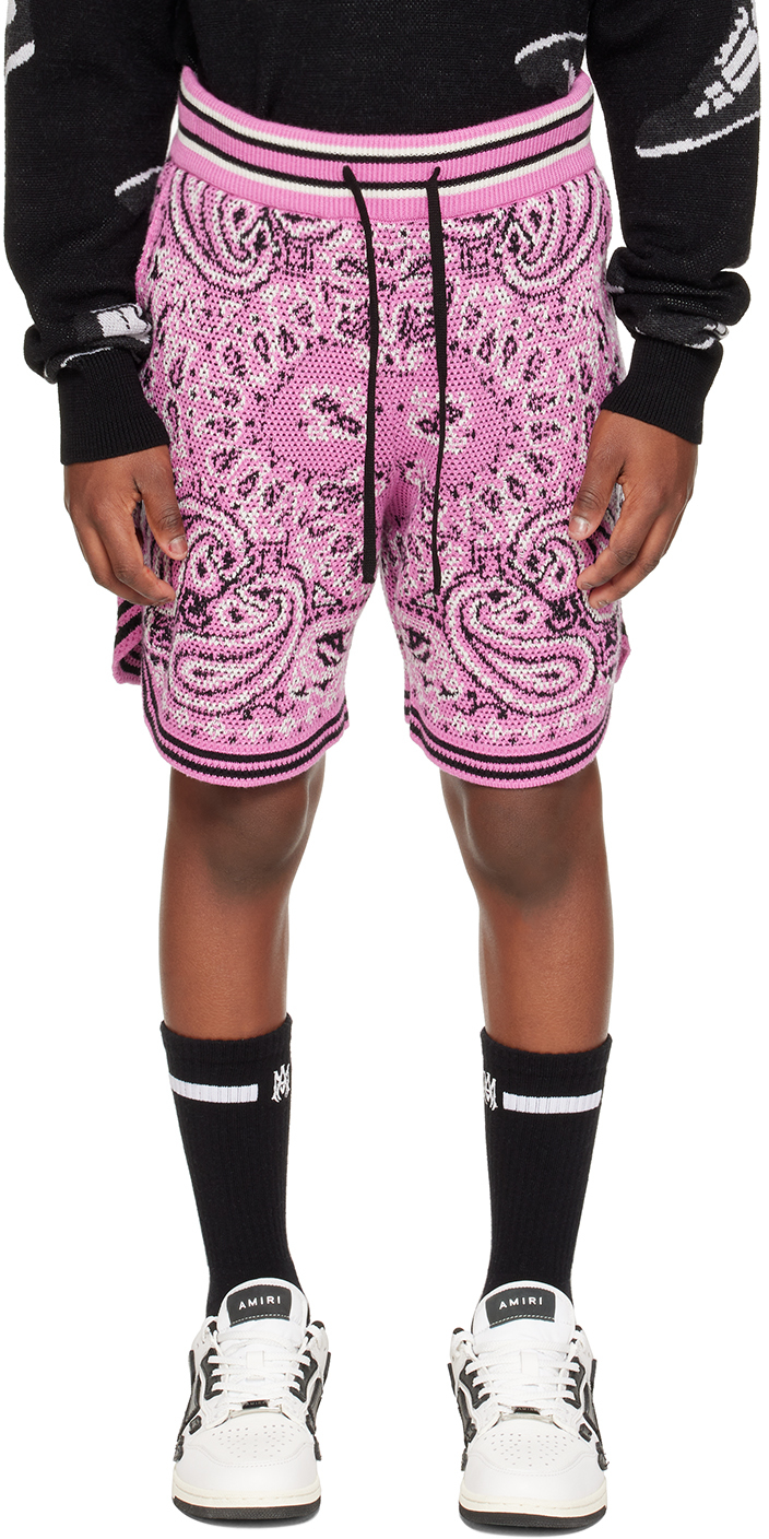 Amiri Little Kid's & Kid's Bandana Shorts In Pink