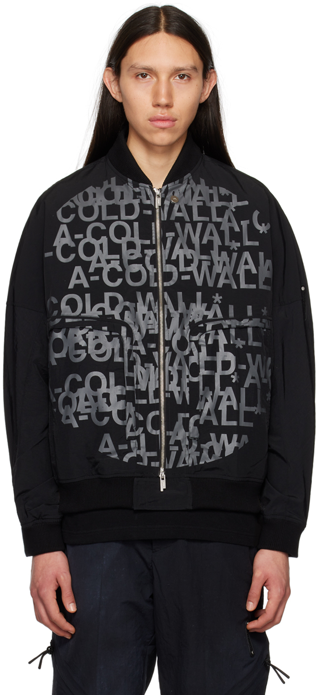 Shop A-cold-wall* Black Printed Bomber Jacket
