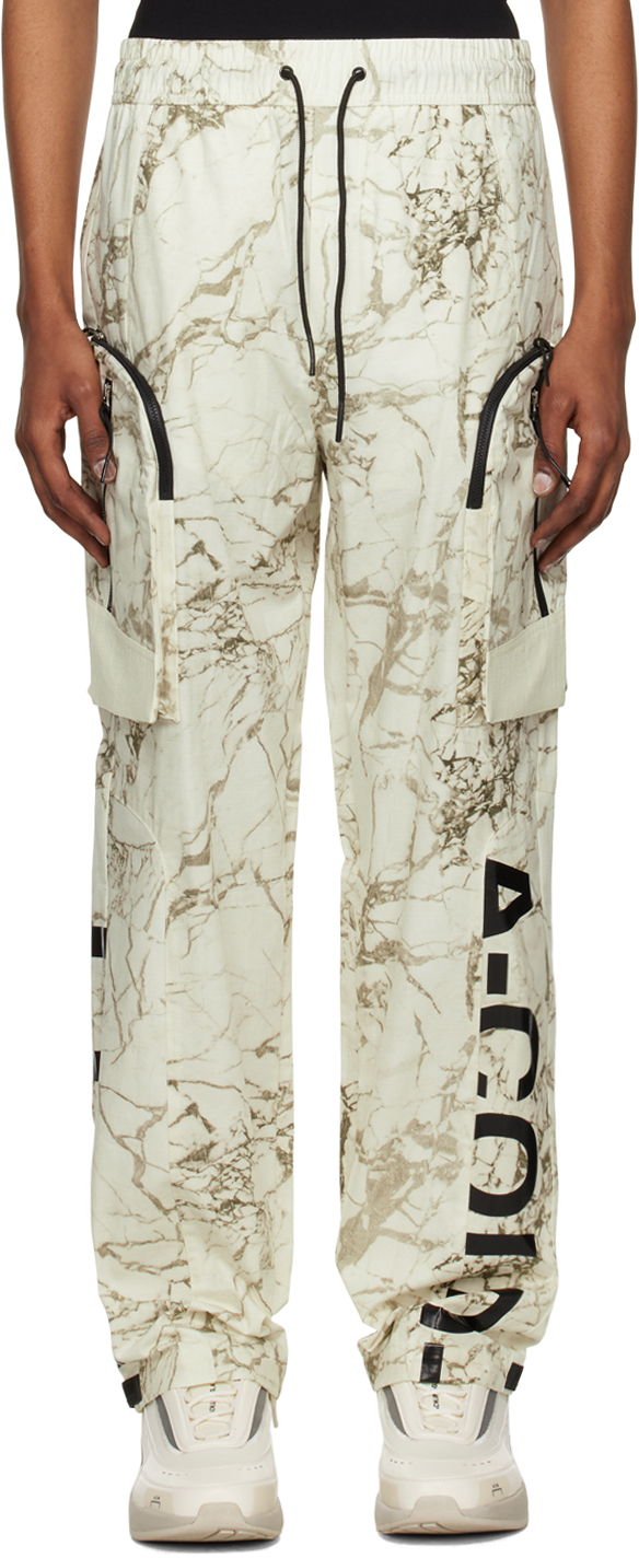 A-cold-wall* Overset Tech Marbled Trousers In White
